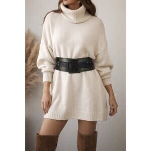 Cynthia Rowley Wide Leather Studded Waist Belt Designer Corset Style Small